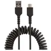 Image de Câble USB vers USB-C de 1m - Cordon USB USB-C Enroulé à Usage Intensif - Câble USB-A vers USB-C en Fibre Aramide Robuste - Chargeur USB-C M/M -