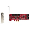 Image de Carte PCI Express SATA 10 ports - Contrôleur PCIe SATA - ASM1166 Non-Raid - Convertisseur PCI Express 2.0 vers SATA - Connecteurs Empilés - Carte