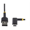Image de Câble USB A vers USB C de 1m, Cordon Chargeur Rapide USB-C - Câble USB - USB (M) droit pour 24 pin USB-C (M) angle droit - USB 2.0 - 3 A - 1 m - noir
