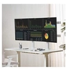 Image de Six-Monitor Desk Mount w/ Crossbar, Up To 32" Screens/17.6lb - Kit de montage - pour 6 écrans LCD - colonne, double - plastique, acier - blanc -