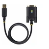 Image de Adaptateur USB vers Série de 3m - COM Rétention, DB9 RS232 - Câble USB / série - USB (M) pour DB-9 (M) - 3 m - noir
