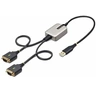 Image de Adaptateur USB vers Série de 2 Ports de 60cm, FTDI/DB9 RS232 - Câble USB / série - USB (M) pour DB-9 (M) - 60 cm - noir