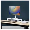 Image de Support pour Moniteur Ergonomique, Jusqu'à 15kg, Hauteur 9cm - Support pour moniteur - bureau - blanc et argent - Conformité TAA
