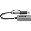 Image de Startech USB-C to Ethernet Adapter w/USB-A Adapter, Realtek RTL8153B - Adaptateur réseau - USB-C 3.2 Gen 1 - Gigabit Ethernet - gris sidéral