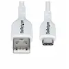 Image de 2m (6.6ft) White USB-A to USB-C Charging Cable/Cord, M/M - Câble USB - USB (M) pour 24 pin USB-C (M) - USB 2.0 - 3 A - 2 m - sans halogène, passif,