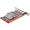 Image de - Adaptateur USB - PCIe 3.0 x4 profil bas - USB 3.2 Gen 2 x 4 - rouge - Conformité TAA