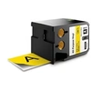 Image de XTL - Ruban adhésif permanent en vinyle, 54mm x 7m - Noir sur Jaune