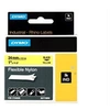 Image de RhinoPRO Flexible Nylon - Nylon - noir sur jaune - Roll (2.4 cm x 3.5 m) 1 cassette(s) ruban flexible - pour Rhino 4200, 6000; RhinoPRO 6000, 6500