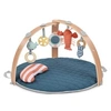 Image de Tapis d éveil réversible bébé évolutif Marin pliable arche de jeu en bois amo