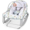 Image de Transat bébé bascule évolutif 3-en-1 Keep Cozy -Tropical Rainbow- 3 Positions: arche avec jouets amovible, jusqu'a 18 kg