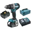Image de Perceuse visseuse à percussion 18V + 2 batteries 5Ah + chargeur + coffret MAKPAC - - DHP484RTJ