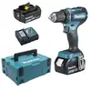 Image de Perceuse-visseuse 18V + 2 batteries BL1850B + chargeur DC18RC + Makpac 2 - - DDF485RTJ