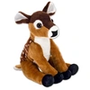 Image de cerf en peluche junior 30 cm en peluche marron/blanc