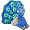Image de peluche paon junior 20 cm en peluche bleu/vert