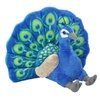 Image de peluche paon 30 cm en peluche bleu