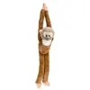 Image de peluche singe tête de mort 51 cm en peluche marron