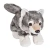 Image de Hug'Ems peluche : loup 18 cm gris