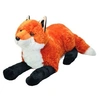 Image de peluche renard junior 76 cm en peluche orange/blanc/noir