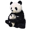 Image de peluche Panda 30 cm junior en peluche noir/blanc 2-pièces