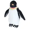 Image de pingouin en peluche junior 30 cm en peluche blanc/noir
