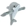 Image de dauphin en peluche junior 20 cm en peluche gris/blanc