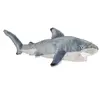 Image de requin-jouet junior 38 cm en peluche gris/noir/blanc