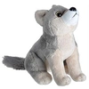 Image de peluche loup 20 cm peluche gris/taupe