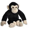 Image de chimpanzé en peluche de 20 cm noir / taupe