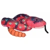 Image de serpent à sonnette en peluche 137 cm en peluche rouge/vert
