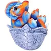 Image de peluche bébé Triceratops 20 cm en peluche bleu/orange