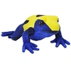 Image de grenouille en peluche junior 38 cm en peluche bleu/jaune/noir
