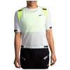 Image de T-Shirt Manches Courtes Brooks Carbonite SS Gris Jaune Femme, Taille XS