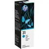 Image de HP 31 Bouteille d'encre Cyan Authentique 70 ml (1VU26AE) pour HP Smart Tank Plus 455 / 457 / 555 / 559 / 570 / 655