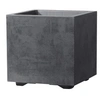 Image de Jardinière carrée Cube Millennium R anthracite 25 cm 10 L réserve d'eau