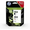 Image de 304 - Pack de 2 - couleur (cyan, magenta, jaune), noir pigmenté - original - cartouche d'encre - pour AMP 130; Deskjet 26XX, 37XX; ENVY 50XX