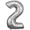 Image de ballon aluminium chiffre 2 88cm argent - 9906287