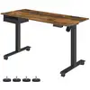 Image de Bureau électrique réglable en hauteur, Marron Rustique + Noir