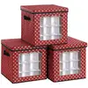 Image de 3 boîtes de rangement pour Noël, Rouge
