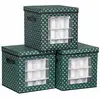 Image de 3 boîtes de rangement pour Noël, Vert