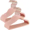 Image de Cintres enfants en velours antiglisse, Rose Clair / 30