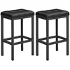 Image de Chaises de bar rembourré, Siège Noir + Cadre Noir