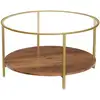 Image de Table basse marron noisette doré