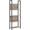 Image de Étagère de rangement à 5 niveaux, Grège + Noir / 5 Niveaux (60L x 165H cm)