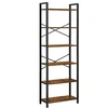 Image de Etagère de rangement à 6 niveaux Brun rustique et noir LLS062B01