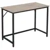 Image de Bureau industriel assemblage simple, Grège + Noir