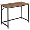 Image de Bureau industriel assemblage simple, Marron Noisette + Noir