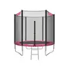 Image de Trampoline extérieur avec échelle et filet de protection, Rose / Ø 244 cm