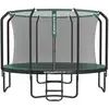Image de Trampoline de jardin avec filet de sécurité, Vert Foncé / 366 X 90 cm