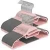 Image de Cintres en plastique antiglisse, Rose + Gris Foncé / Lot de 50