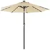 Image de Parasol de jardin Ø3 m avec LED, Beige